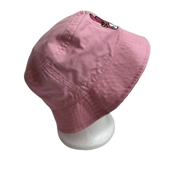 SANRIO My Melody Pink Reversible Bucket Hat Embroidered One Size Adult Cotton - Picture 3 of 9